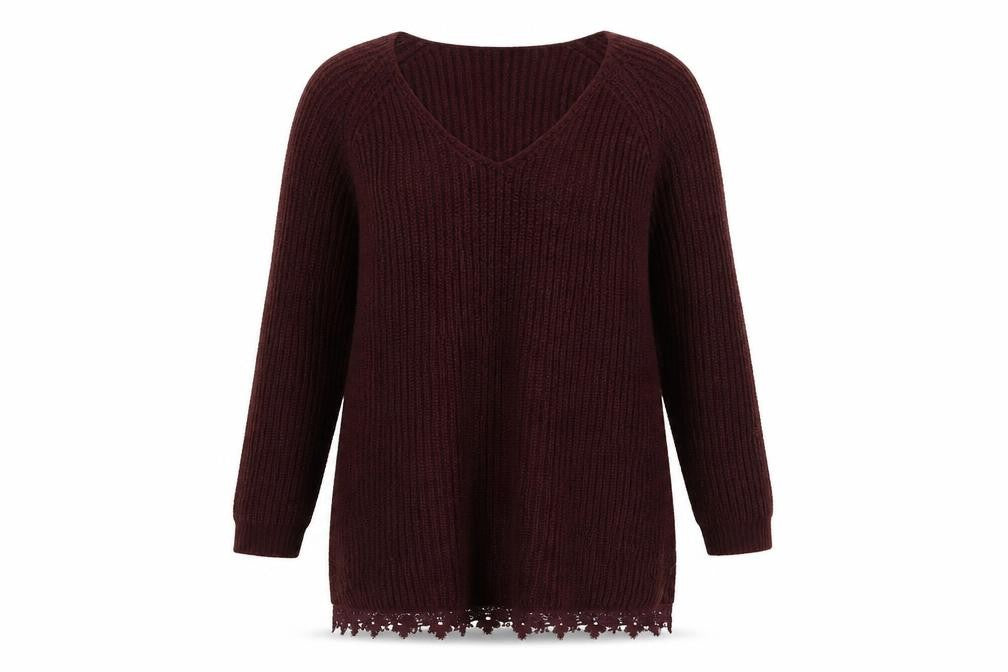 Dorothy Perkins Womens Purple  Knit Pullover Jumper Size 10