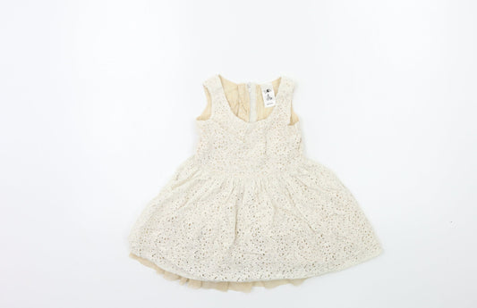 H&T Baby Beige   Fit & Flare  Size 24 Months