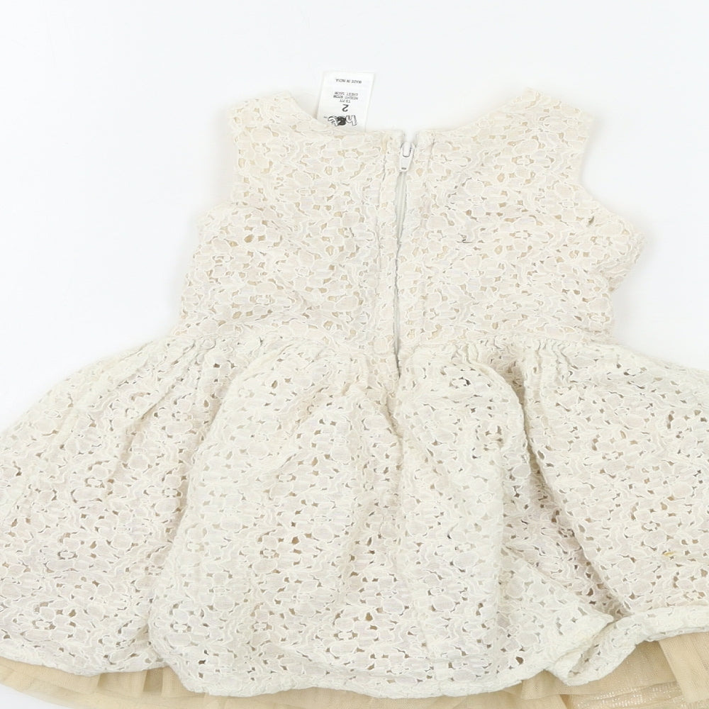 H&T Baby Beige   Fit & Flare  Size 24 Months