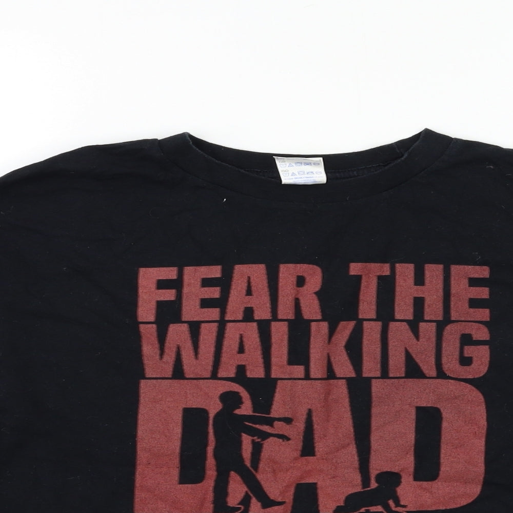 Gildan Mens Black    T-Shirt Size L  - walking dead