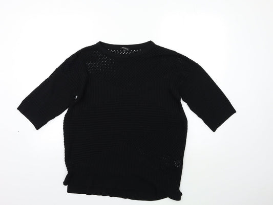 River Island Womens Black  Knit Pullover Jumper Size 10