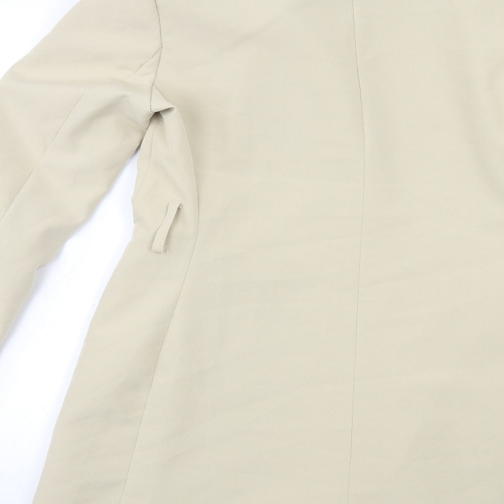 Boohoo Womens Beige   Overcoat Coat Size 10