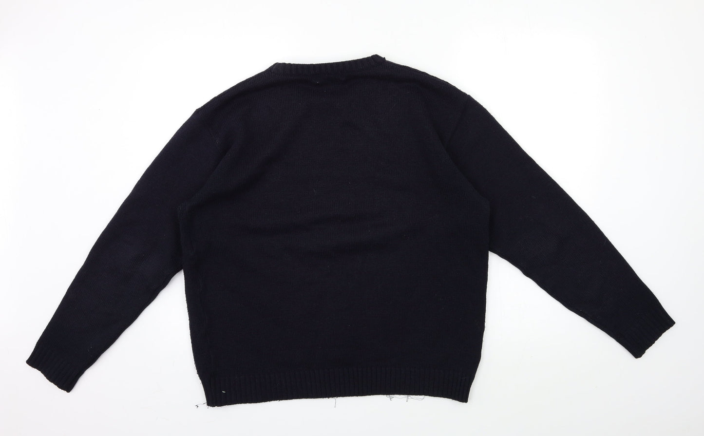 Original Savanti Womens Blue  Knit Pullover Jumper Size L