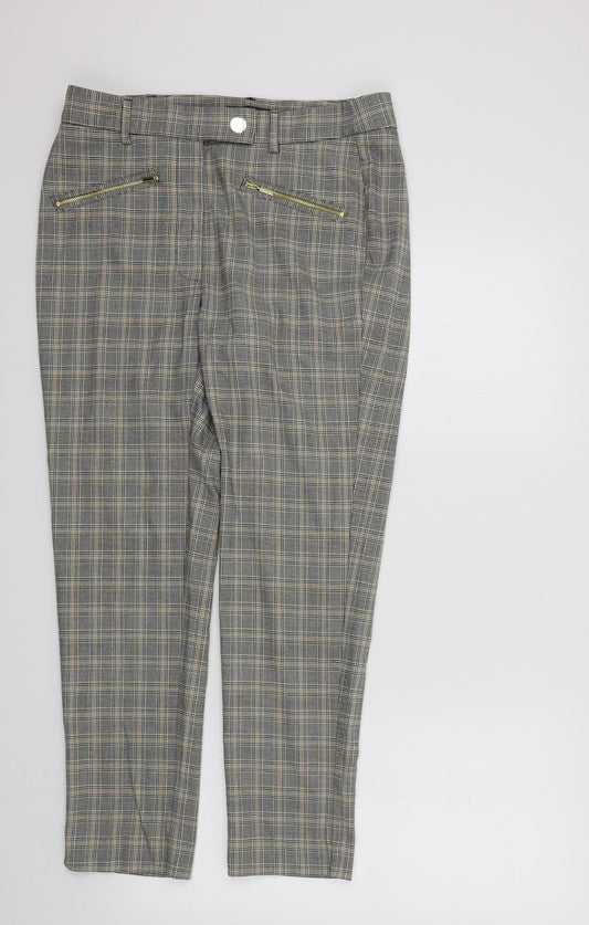 NEXT Womens Blue Check  Dress Pants Trousers Size 12 L27 in