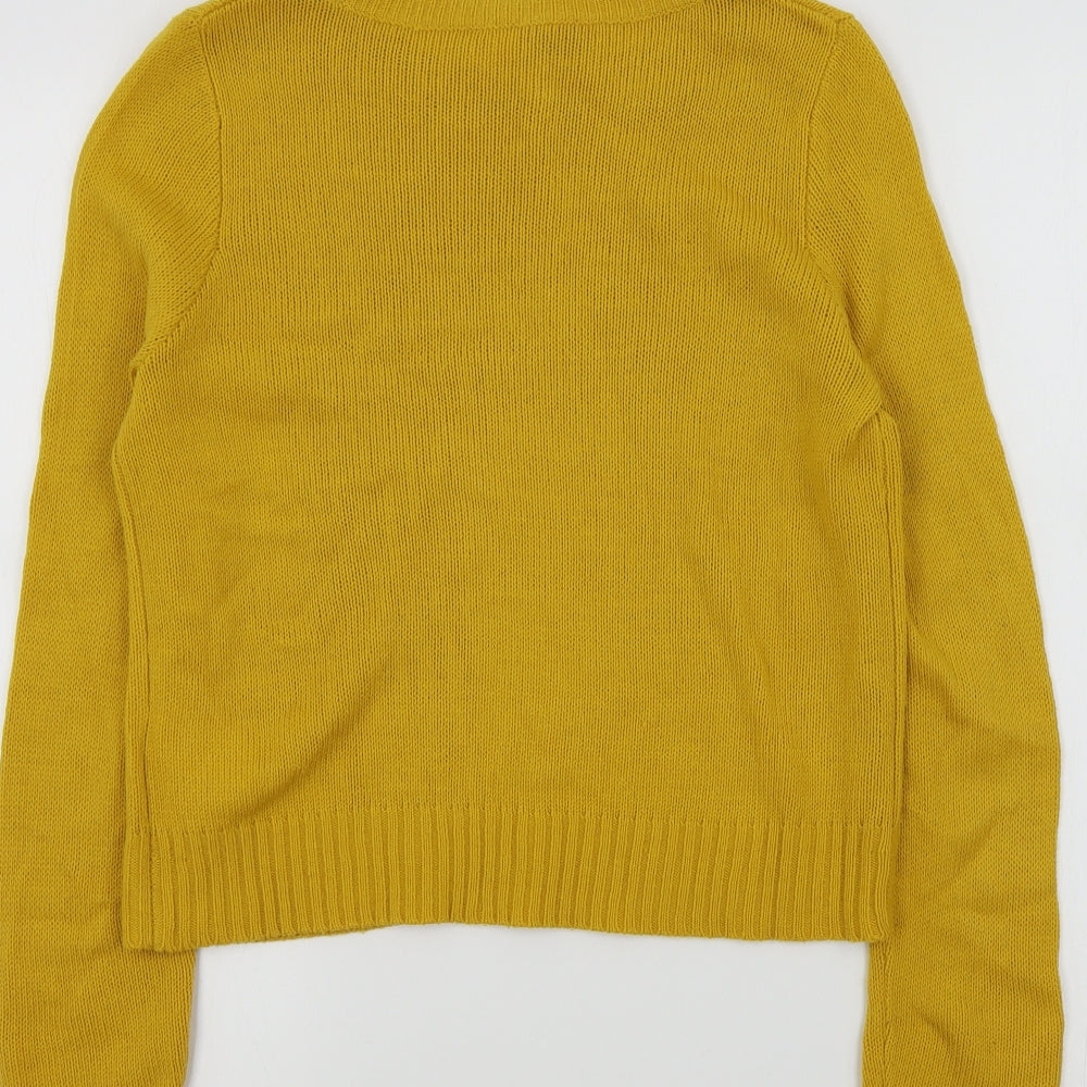 H&M Womens Yellow   Pullover Jumper Size XS