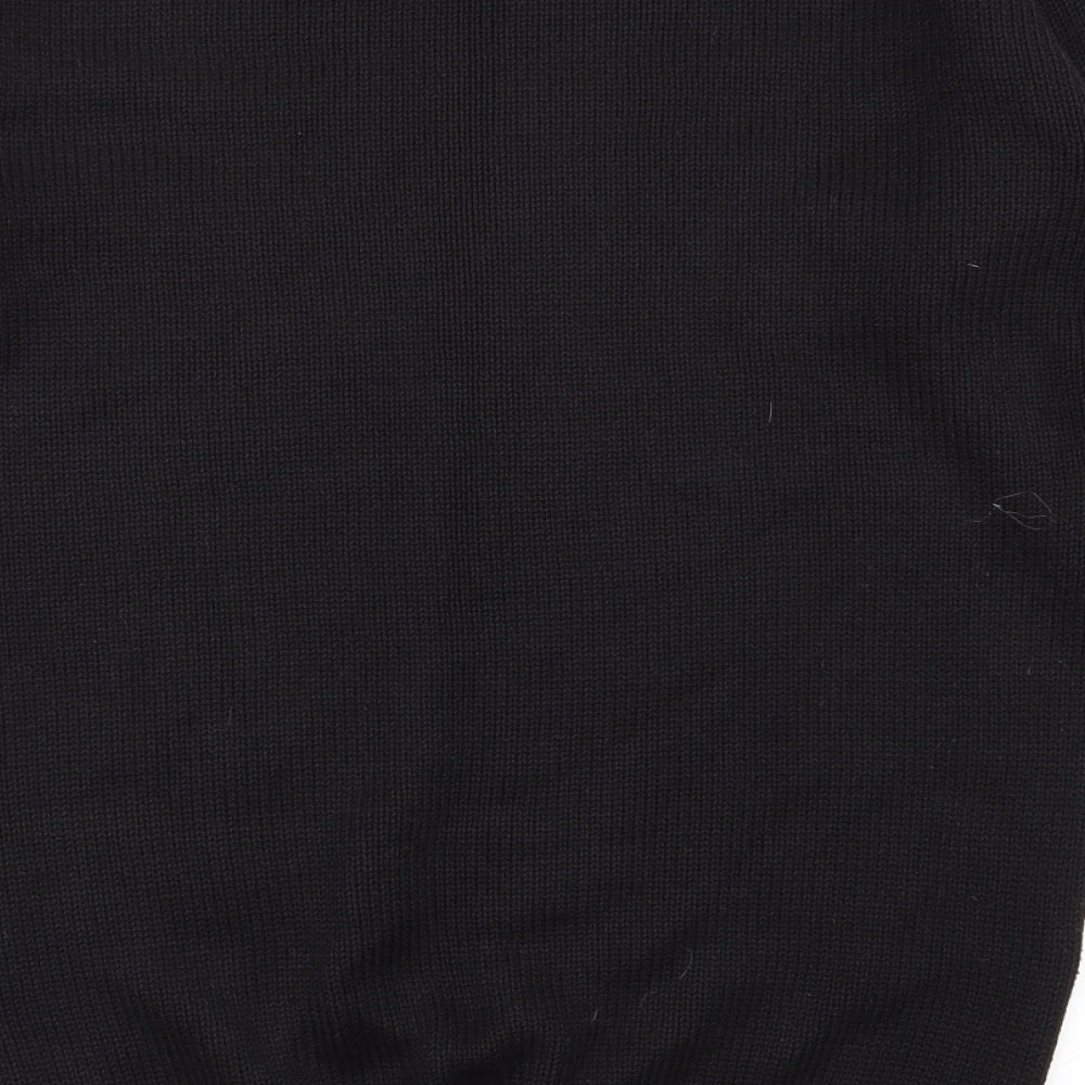 M&S Womens Black Geometric  Pullover Jumper Size 8