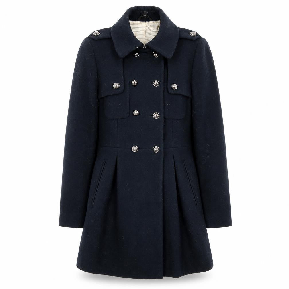 Marks & Spencer Womens Blue   Overcoat Coat Size 10