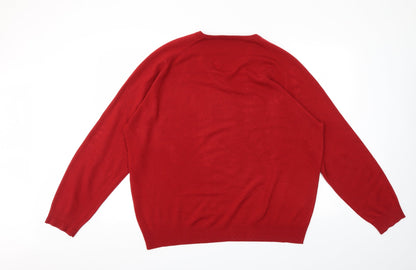 Marks & Spencer Mens Red   Pullover Sweatshirt Size XL