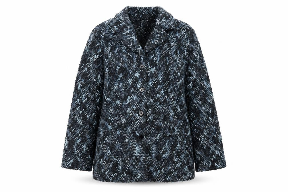 Classics Womens Blue   Overcoat Jacket Size 14
