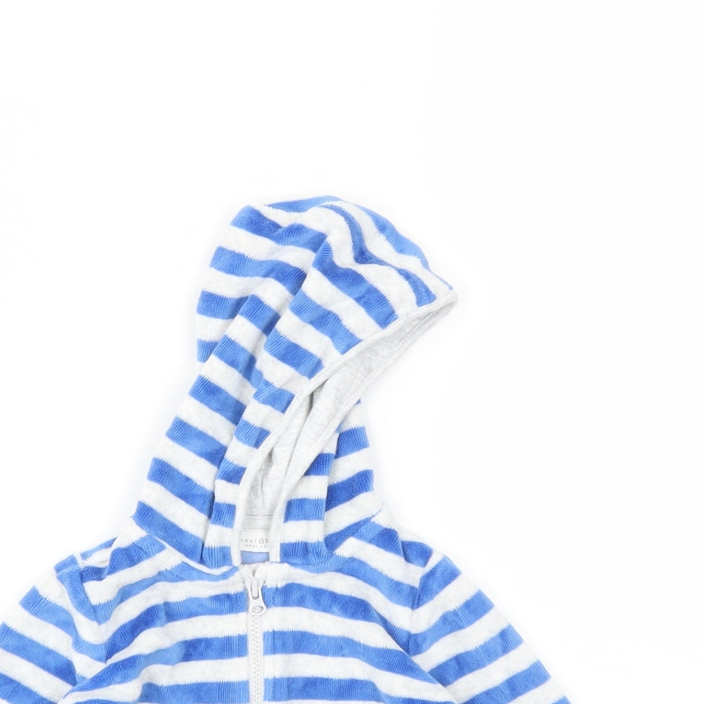 NEXT Girls Blue Striped  Basic Jacket Jacket Size 3-6 Months