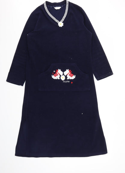 Additional front view of BM women’s blue fit & flare, size UK 10
