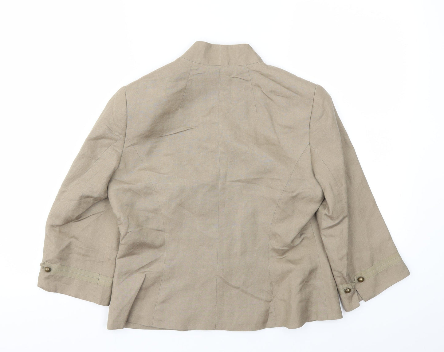 MINUET PETITE Womens Beige   Jacket Blazer Size 12