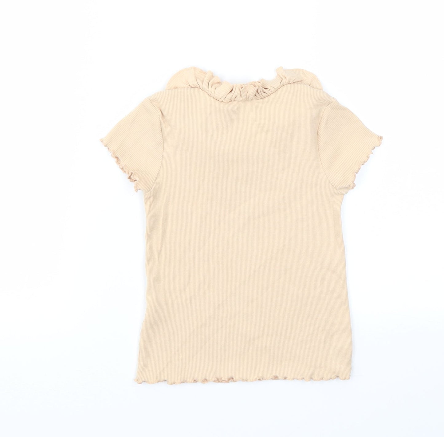 George Girls Beige   Basic T-Shirt Size 4-5 Years