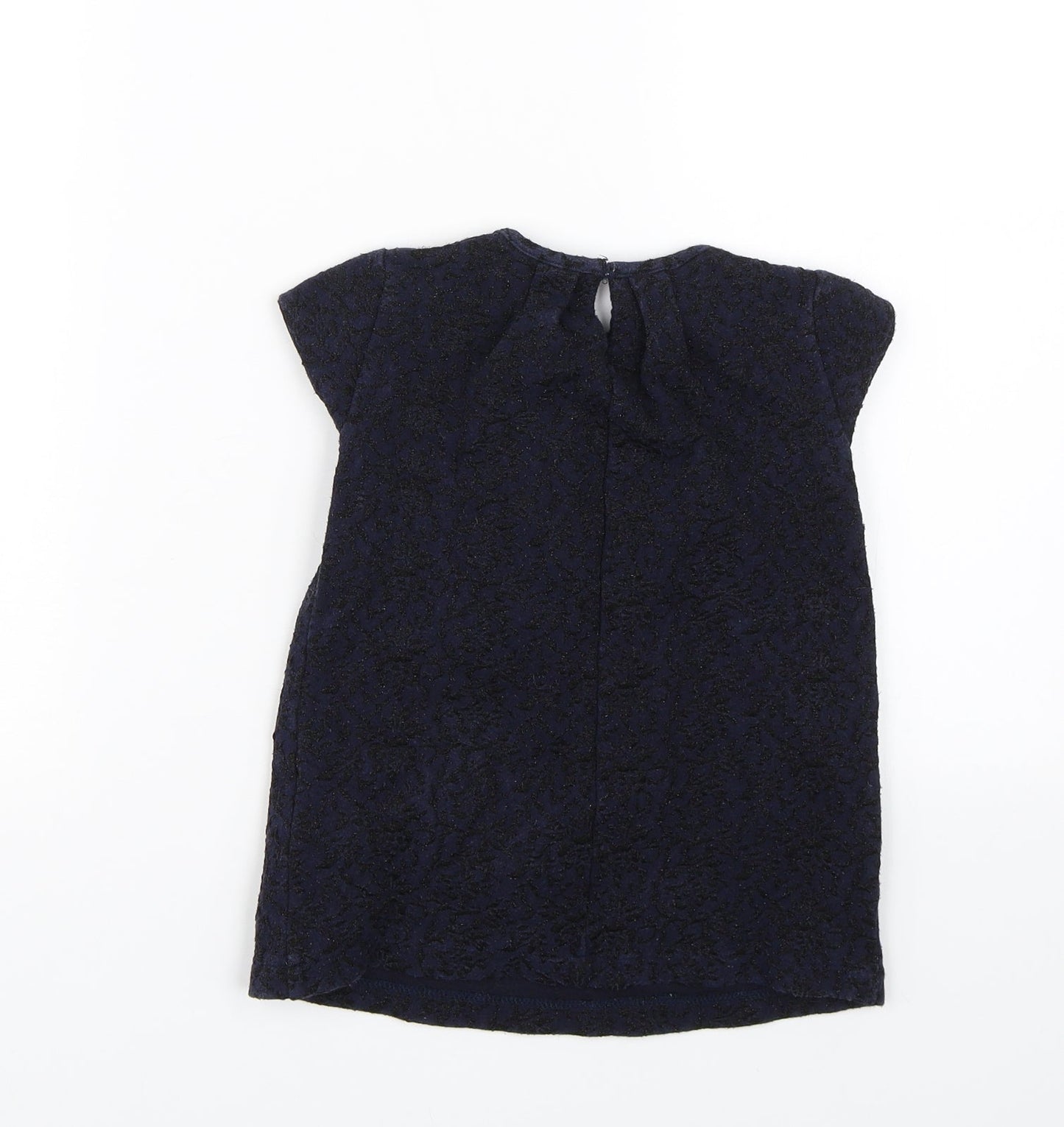 Zara Girls Blue Floral  T-Shirt Dress  Size 3-4 Years