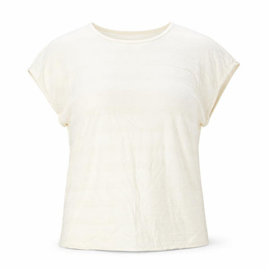 Per Una Womens Beige Striped  Basic T-Shirt Size 16