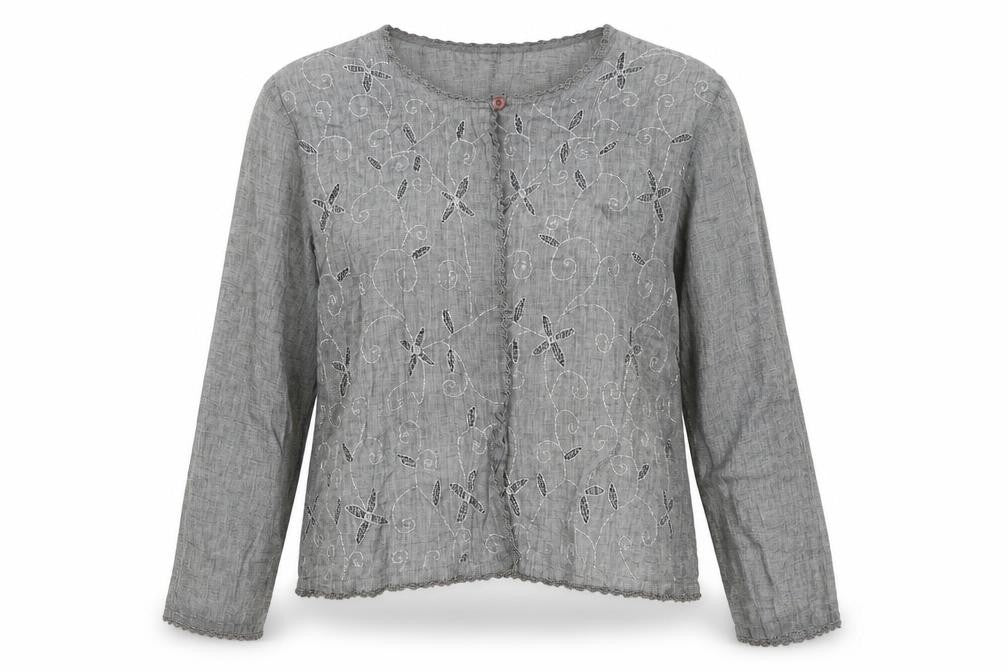 Wallis Womens Grey Floral  Basic Button-Up Size 14