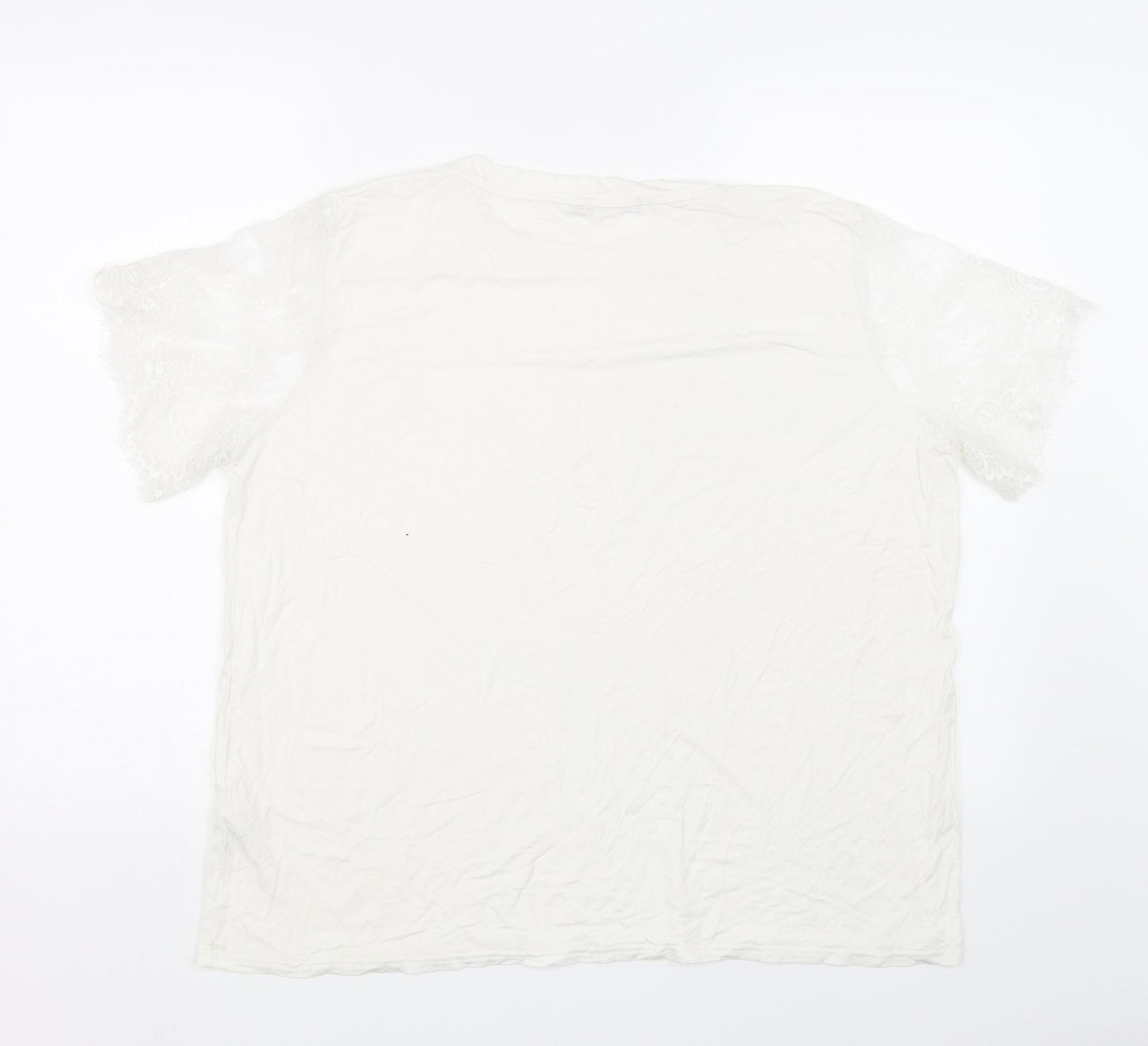 Boohoo Womens White   Basic T-Shirt Size 20