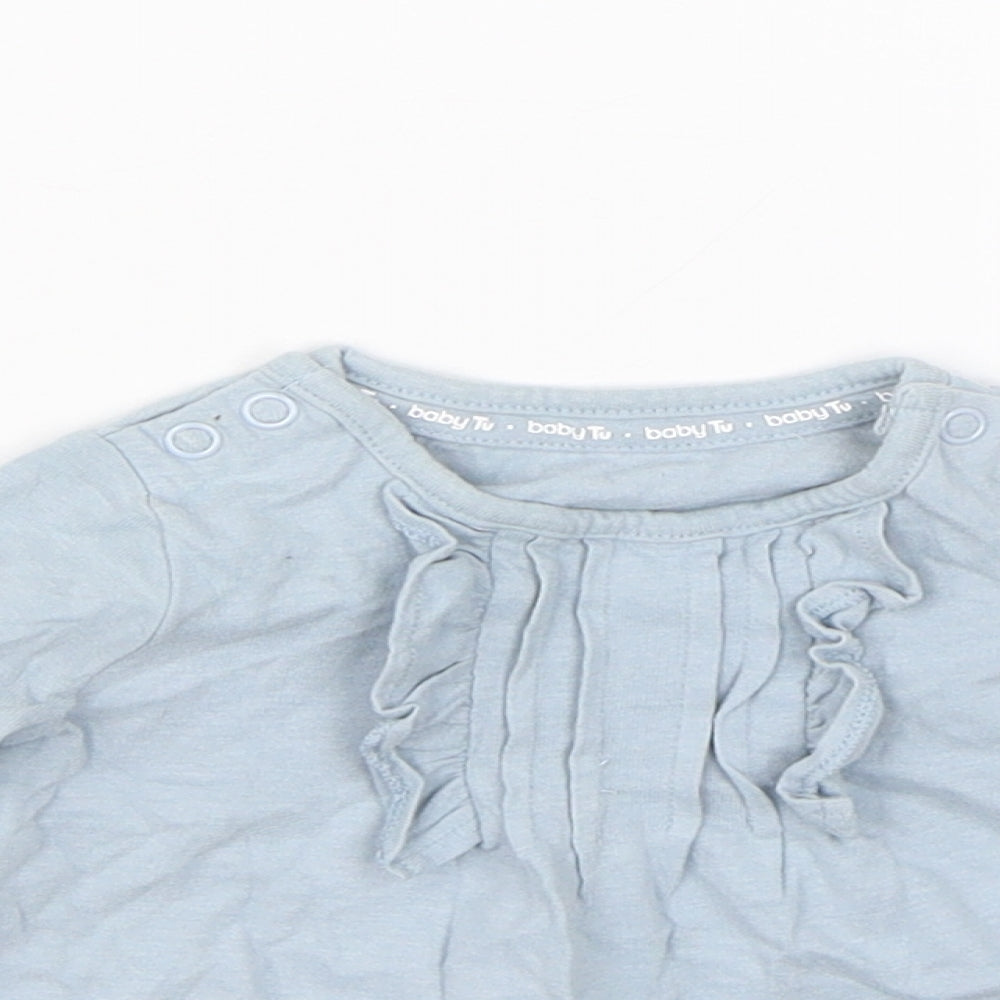 TU Girls Blue   Basic T-Shirt Size 0-3 Months