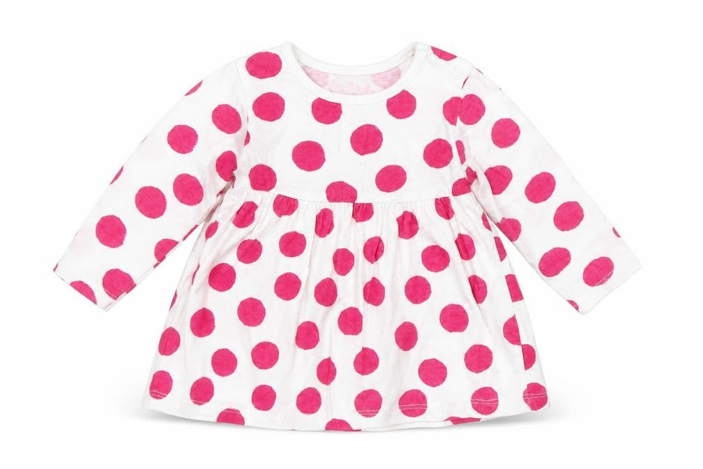 Earlydays Girls White Polka Dot  Basic T-Shirt Size 0-3 Months