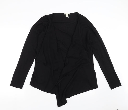 H&M Womens Black  Knit Cardigan Jumper Size M