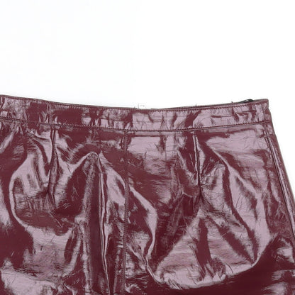 Close-up detail of Miss Selfridge women’s purple a-line set, size UK 8