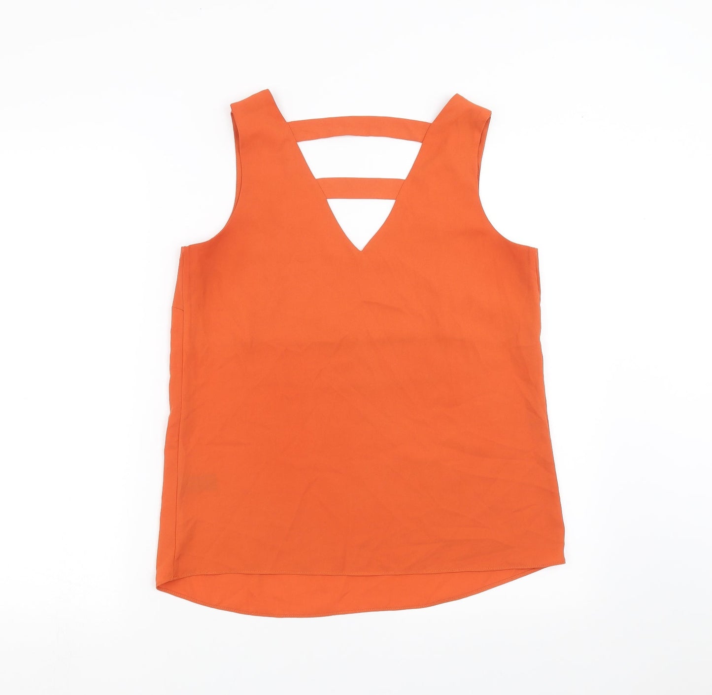 TU Womens Orange   Basic Blouse Size 8