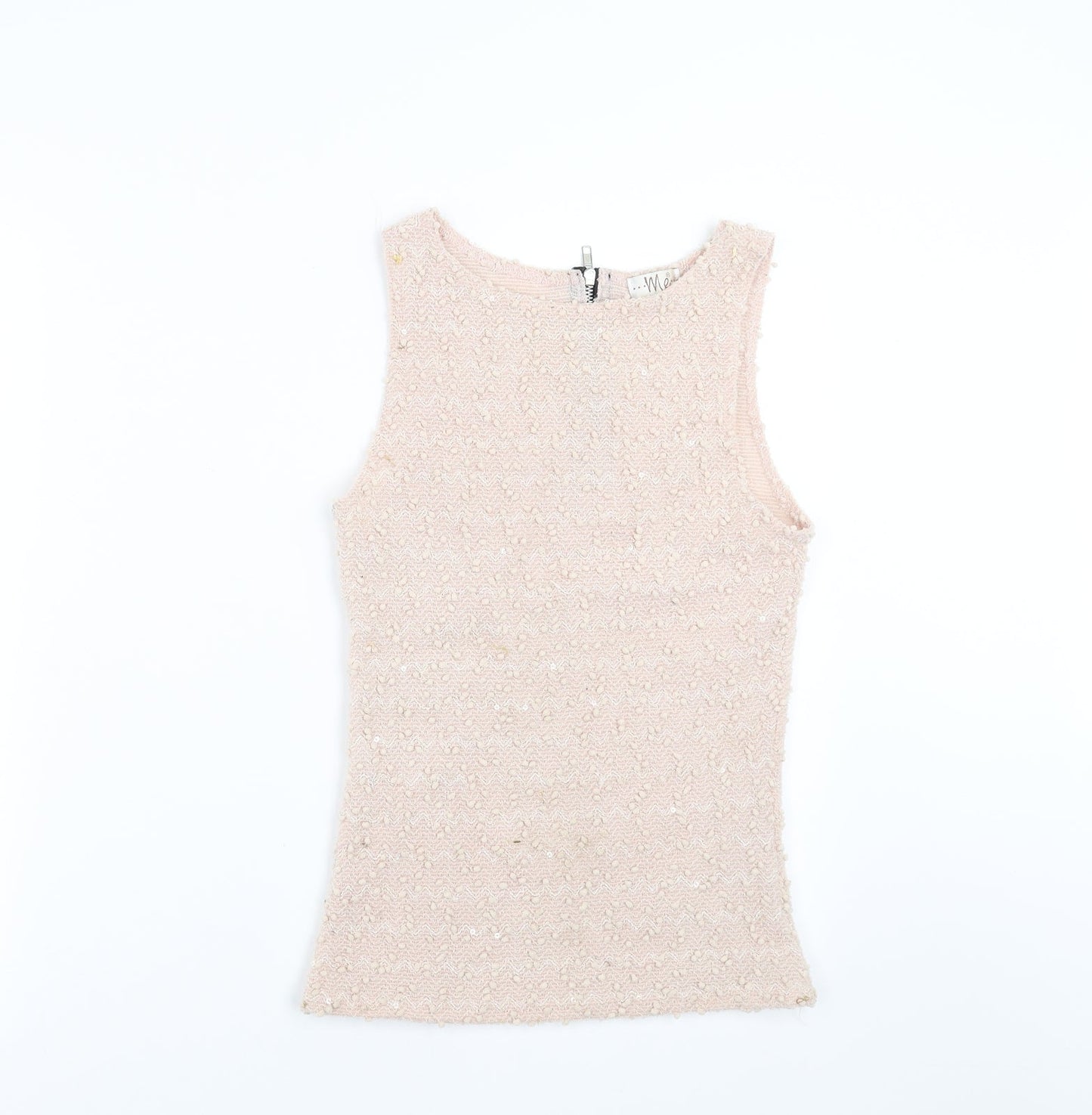 me Womens Pink   Basic Tank Size M  - sequins