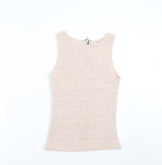me Womens Pink   Basic Tank Size M  - sequins
