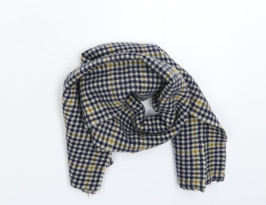 Preworn Unisex Multicoloured Houndstooth Knit  Scarf