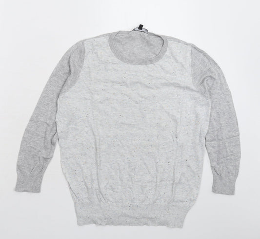 Warehouse Womens Grey  Knit Pullover Jumper Size 14
