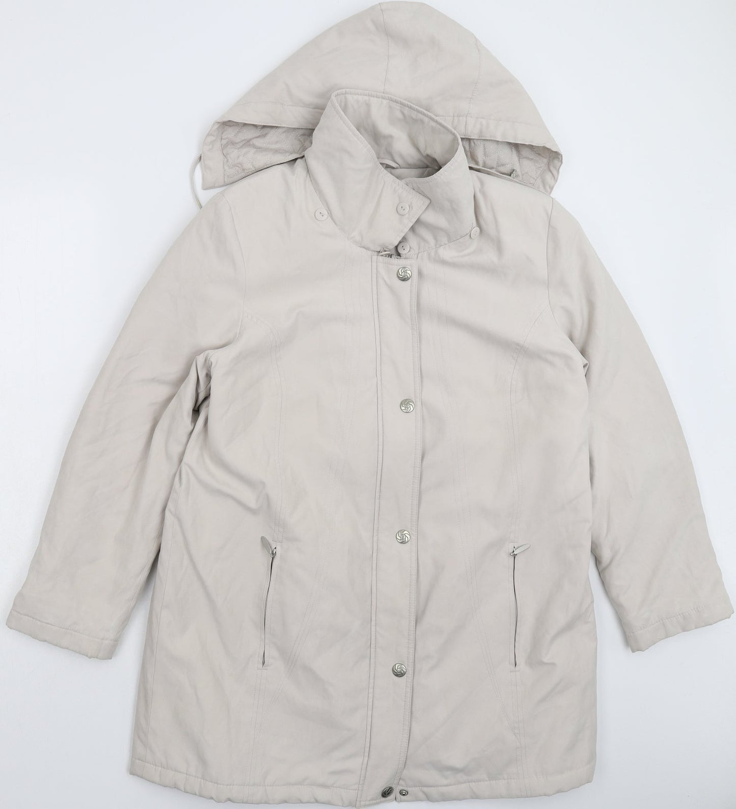 BM Womens Grey   Pea Coat Coat Size M