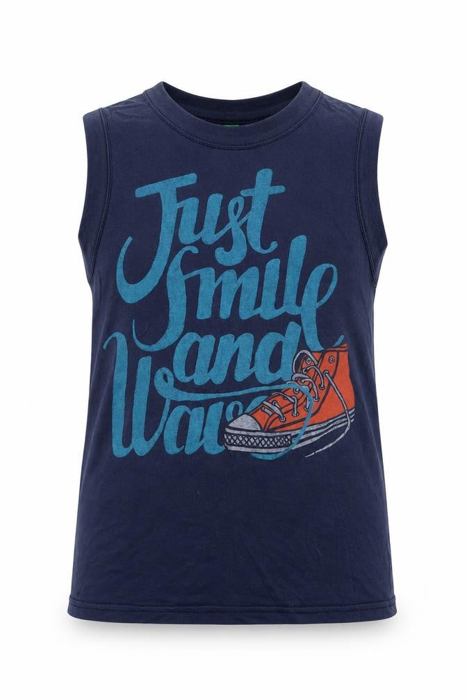 United Colors of Benetton Boys Blue   Basic Tank Size 7 Years