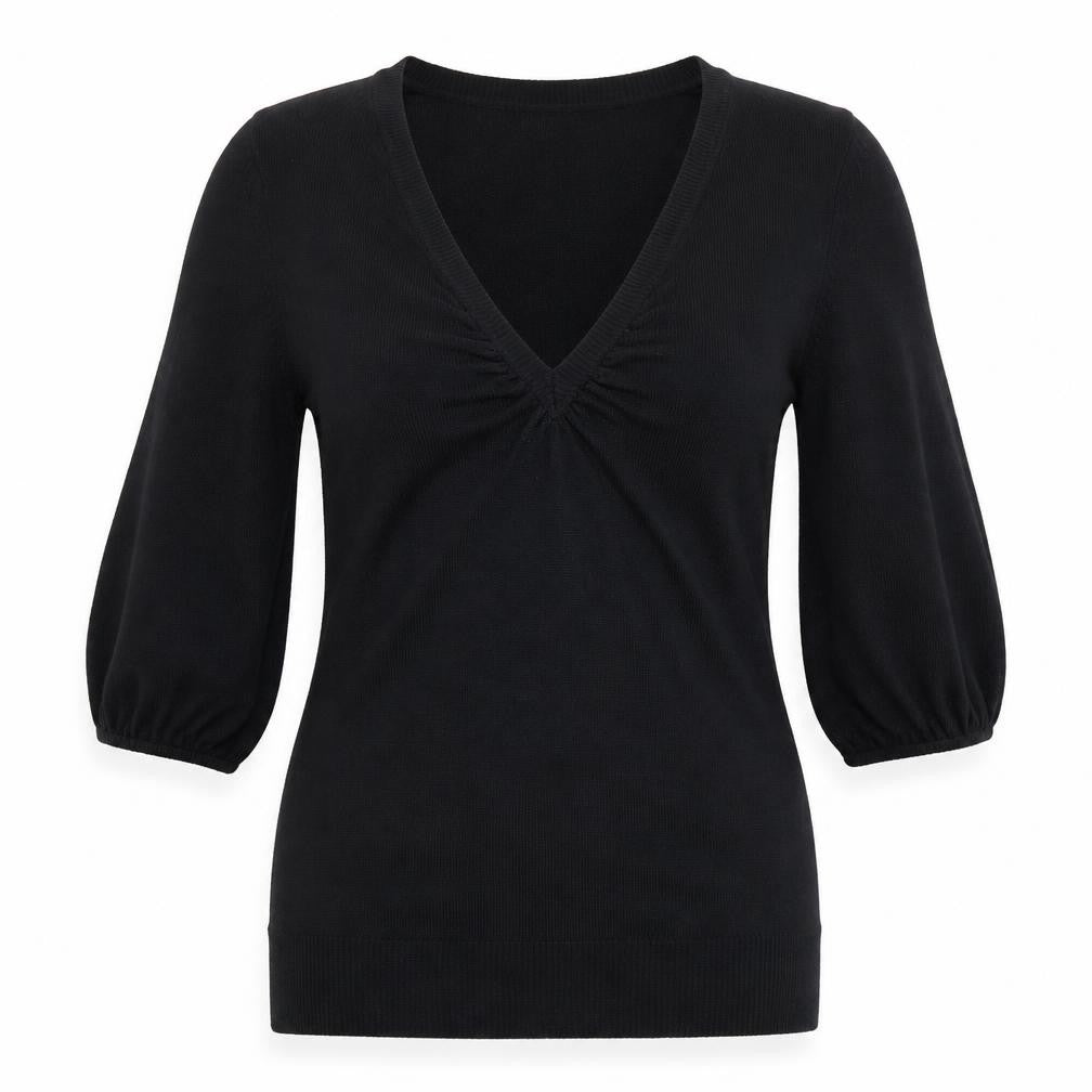 Papaya Womens Black  Knit Pullover Jumper Size 8