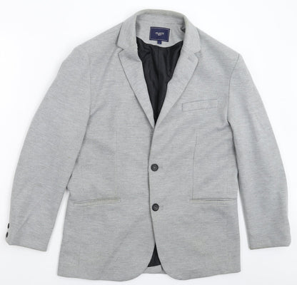 Additional front view of Atlantic Bay men’s grey jacket blazer, size L