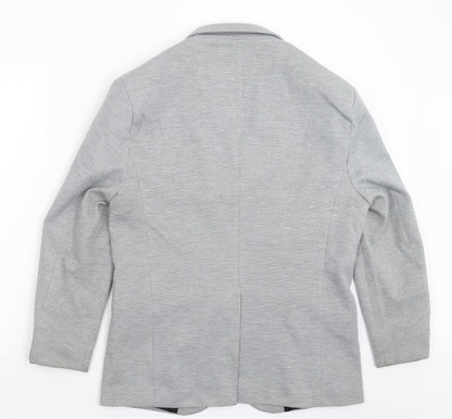 Back view of Atlantic Bay men’s grey jacket blazer, size L