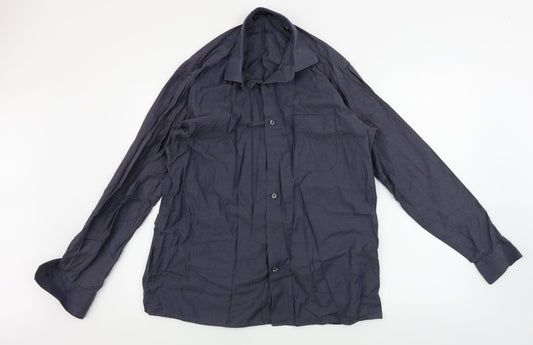 Preworn  Mens Blue    Dress Shirt Size 42