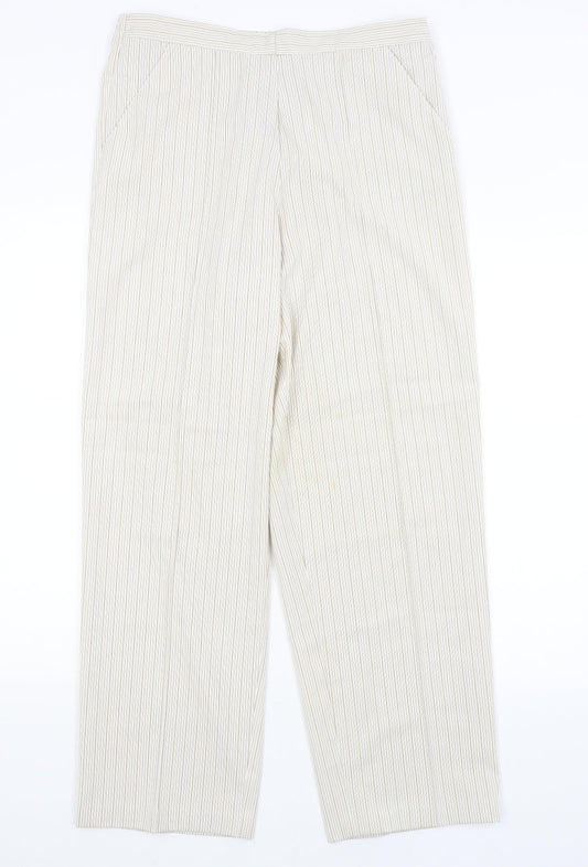 BM Womens Grey Striped  Trousers  Size 16 L28 in