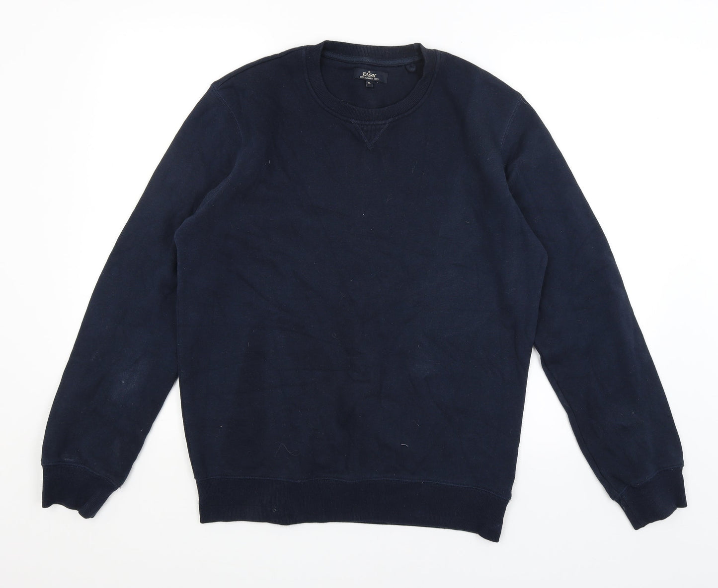 Easy Mens Blue   Pullover Sweatshirt Size S
