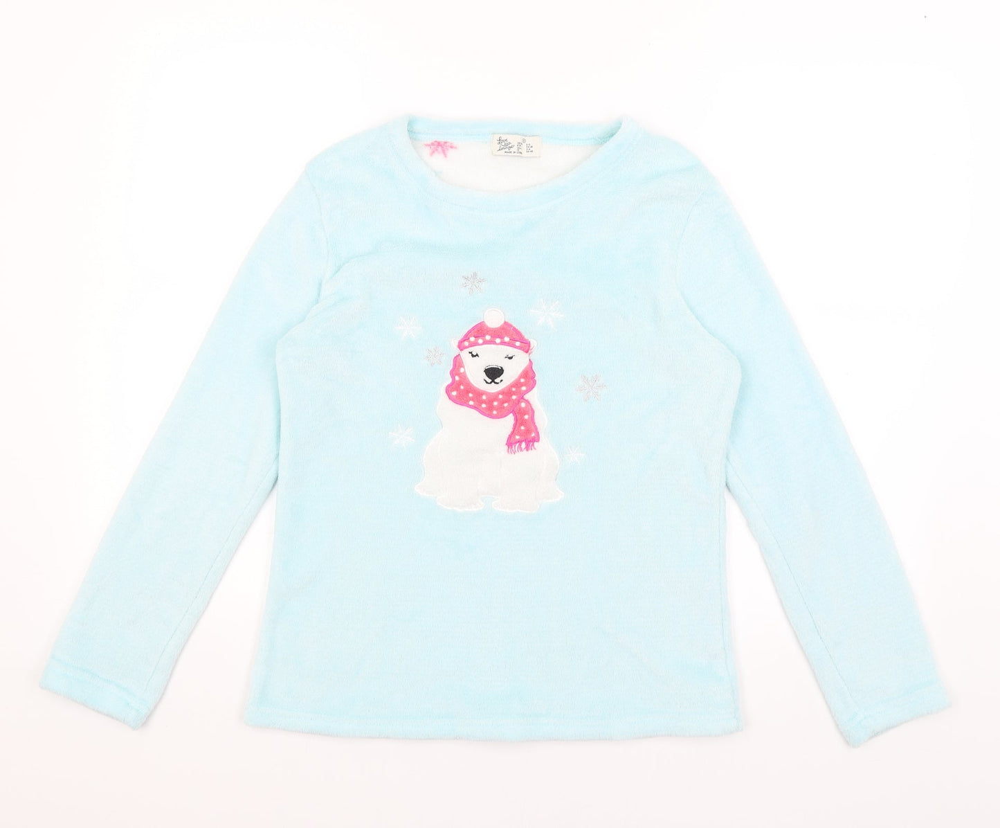 Love to Lounge Womens Blue Solid  Top Pyjama Top Size 8  - Polar Bear