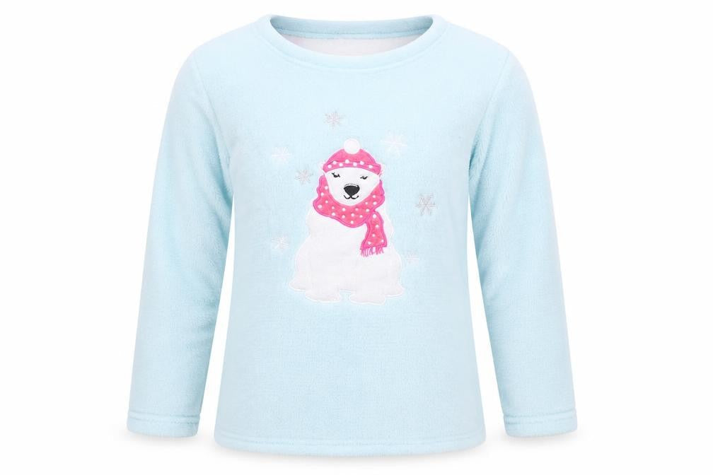 Love To Lounge Womens Blue Solid  Top Pyjama Top Size 8  - Polar Bear