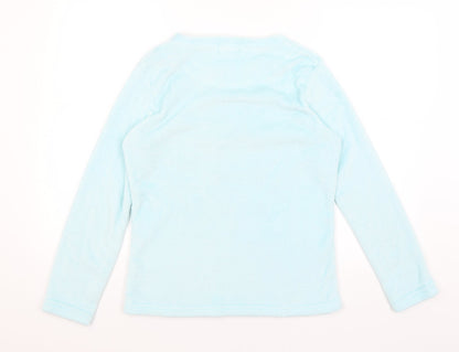 Love To Lounge Womens Blue Solid  Top Pyjama Top Size 8  - Polar Bear