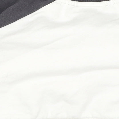 Brand and care label for Disney Baby White jumper, size 3-6, Months - Mickey Mouse