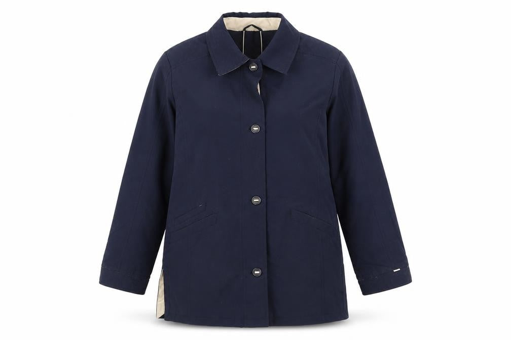 YS Collection Womens Blue   Rain Coat Coat Size 12