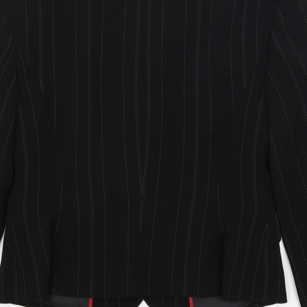 NEXT Womens Black Striped  Jacket Blazer Size 8