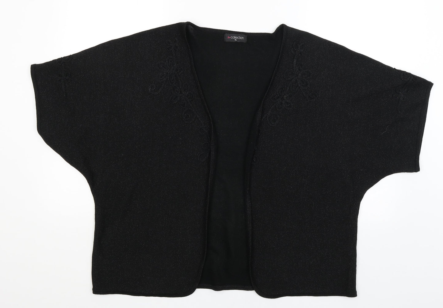 BM Collection Womens Black   Wrap Jumper Size XL
