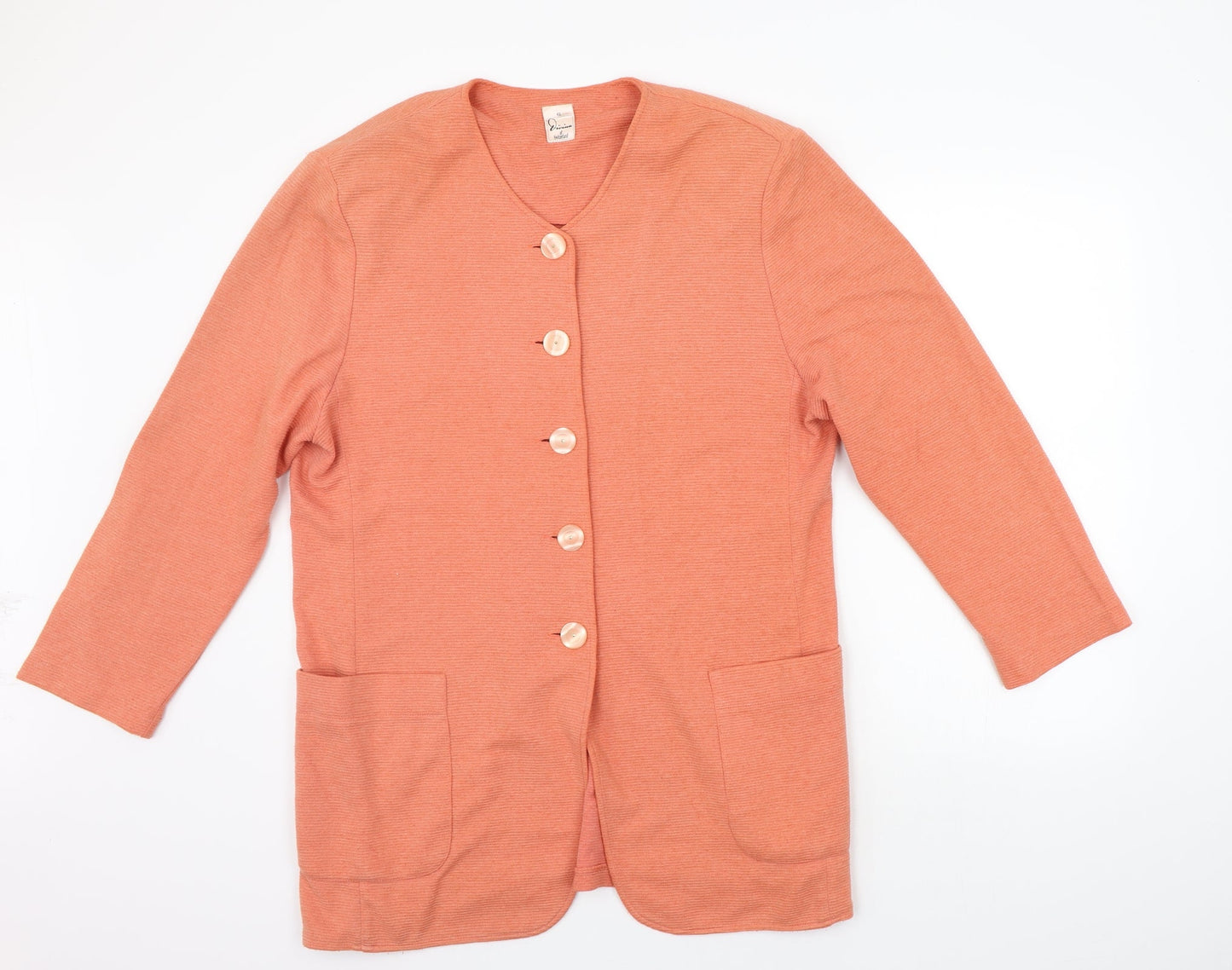 VivaKi Womens Orange Houndstooth  A-Line  Size 14