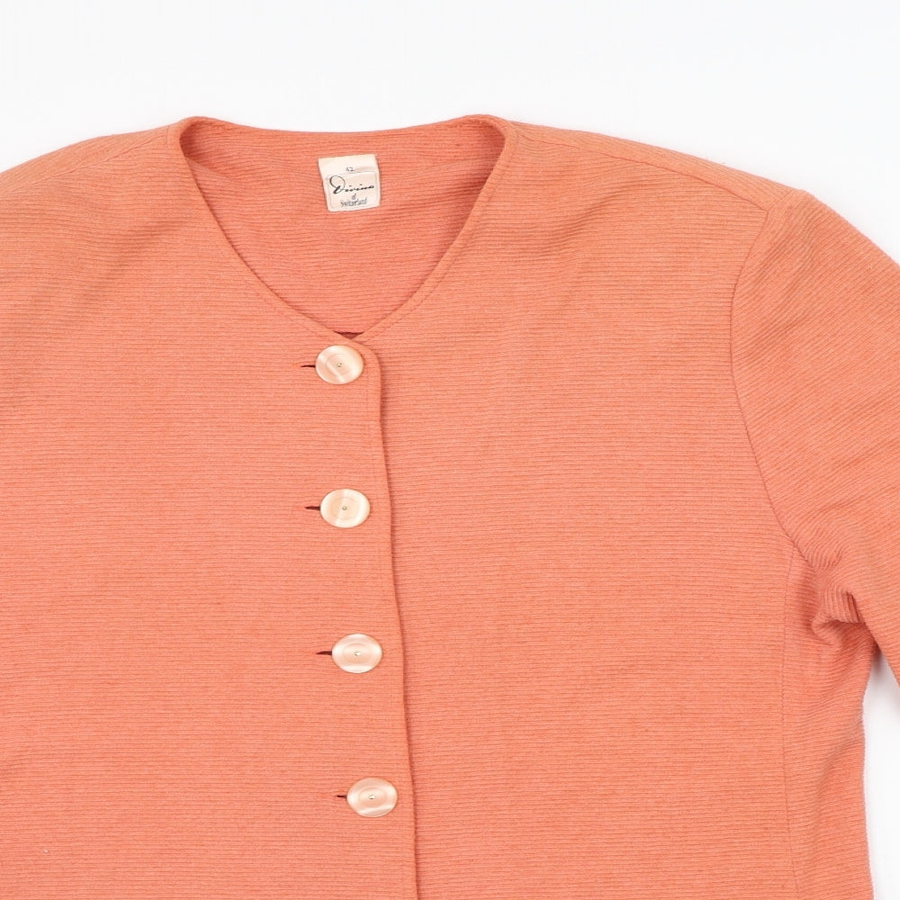 VivaKi Womens Orange Houndstooth  A-Line  Size 14