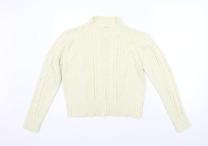 Preloved Drole de copine Womens Beige   Pullover Jumper Size S - Front