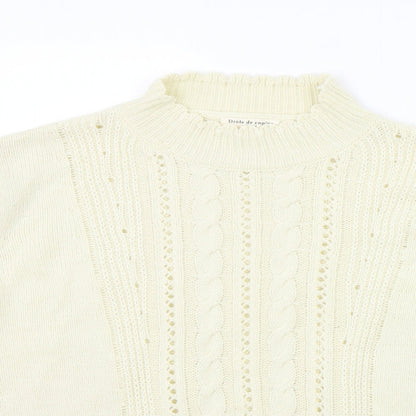 Preloved Drole de copine Womens Beige   Pullover Jumper Size S - Detail