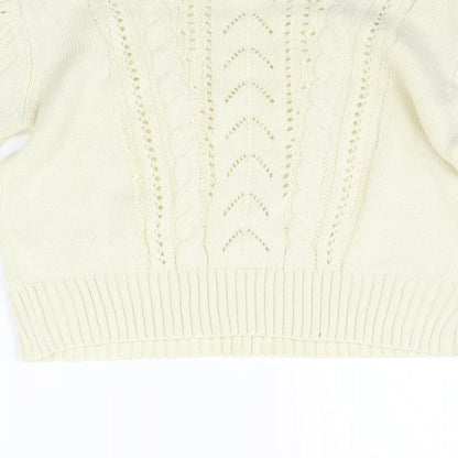 Preloved Drole de copine Womens Beige   Pullover Jumper Size S - Label